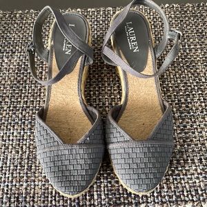 Ralph Lauren  Grey Canvas Sandals